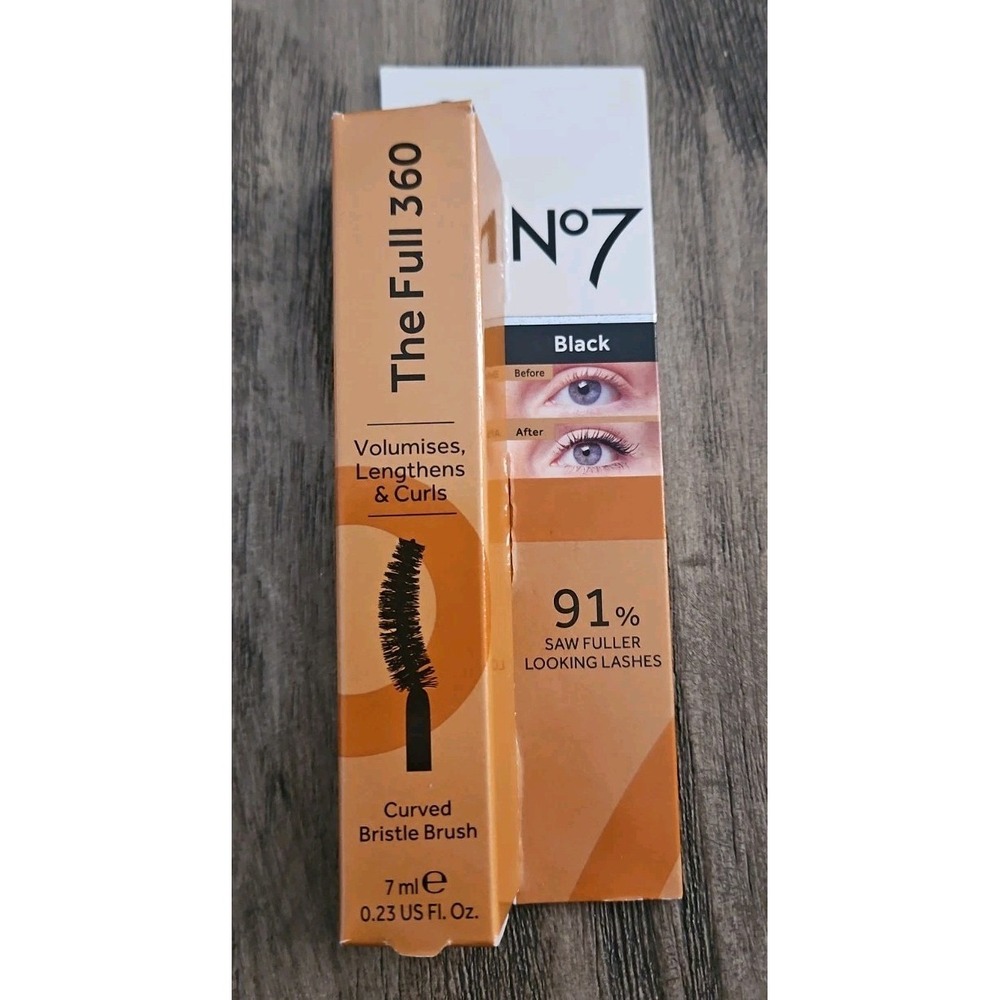 No7 The Full 360 Mascara 0.23oz Curved Bristle Brush Black